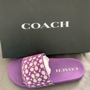 Coach rubber slides